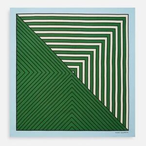 Tory Burch Illusion Stripe Silk Scarf/ Neckerchief